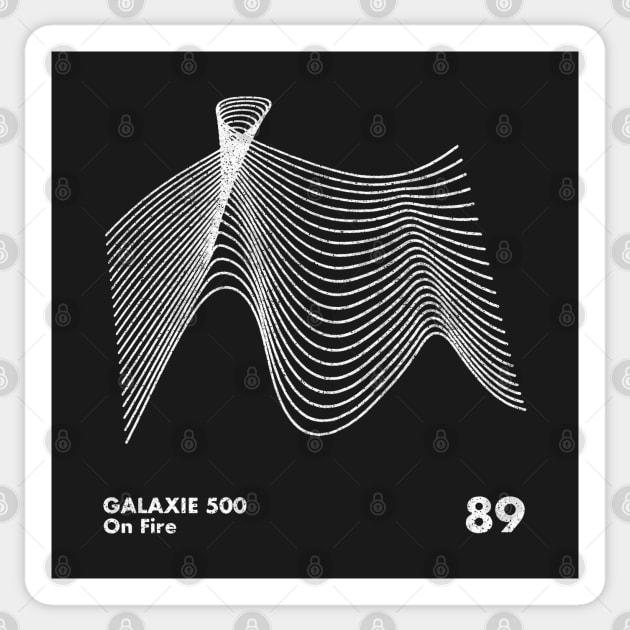 Galaxie 500 / On Fire / Minimalist Artwork Design Sticker by saudade